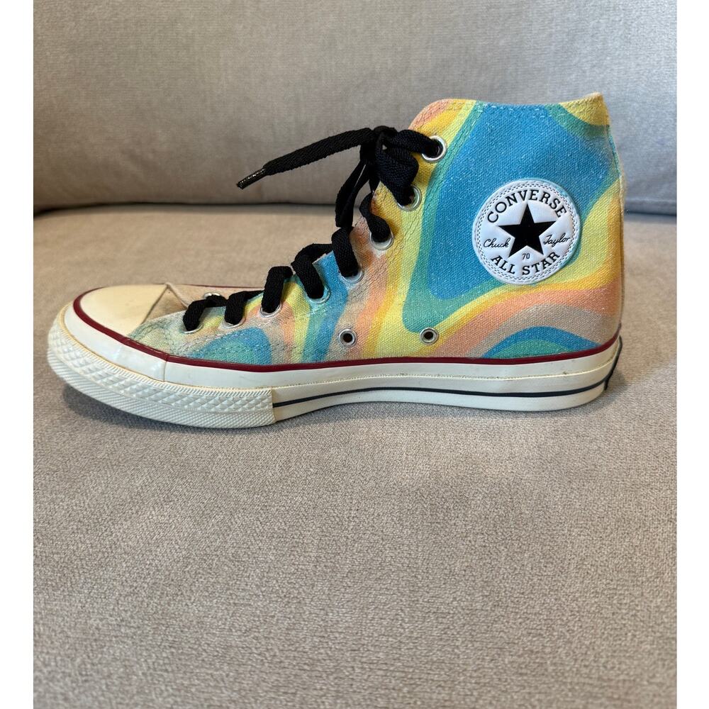 Converse All Stars Chuck taylor High Top Cream Canvas Painted‎ Size M8 W10